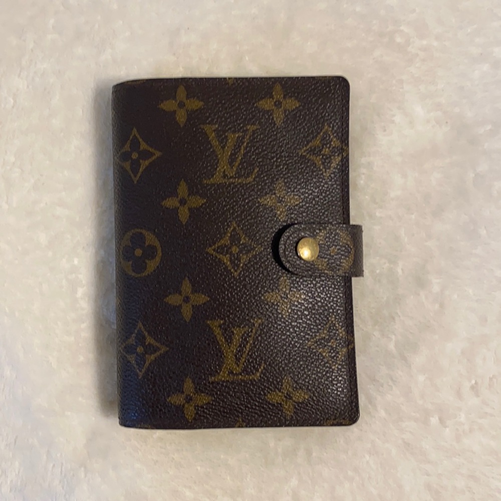 Louis Vuitton agenda.